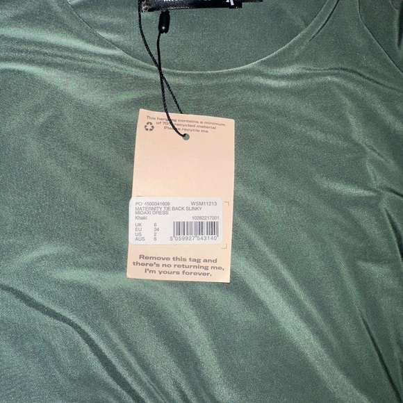 Missguided Maternity Tie Back Slinky Midi Dress - Picture 4 of 4